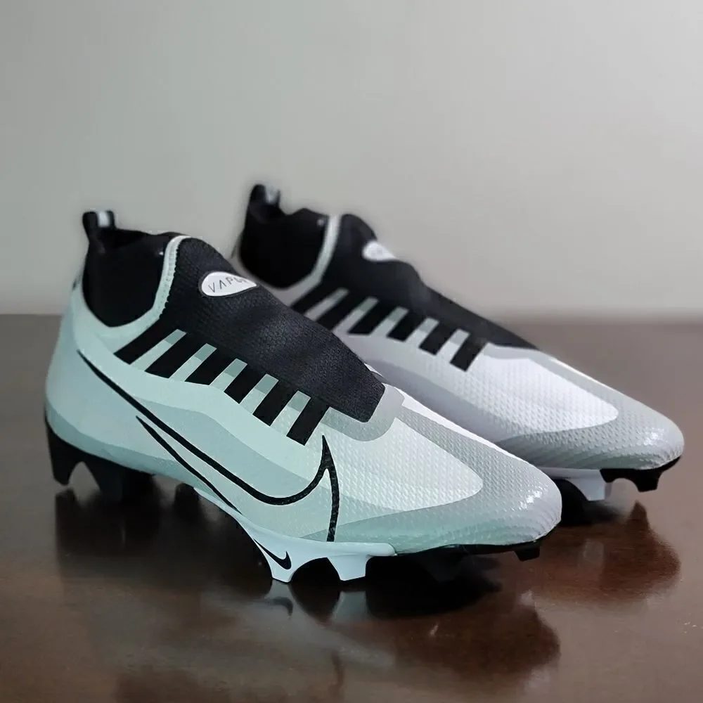 Nike Vapor Edge Pro 360 White Pure Platinum Black Football Shoes Cleats 11.5 New